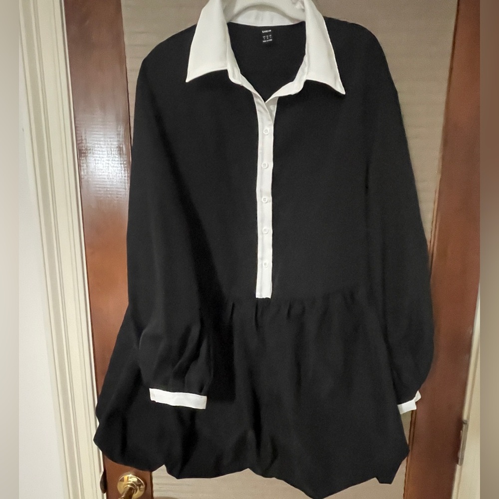 SHEIN Black and White Mini Dress